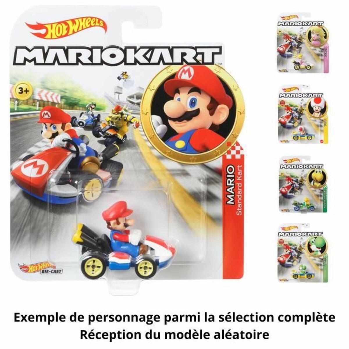 Carrinho de brincar Hot Wheels Mario Kart 1:64 (1 Unidade)